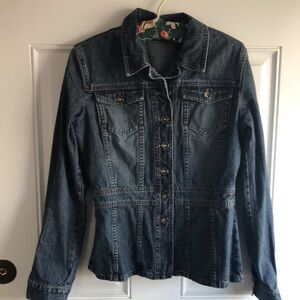 DKNY Womens Denim Jean Jacket Size Med